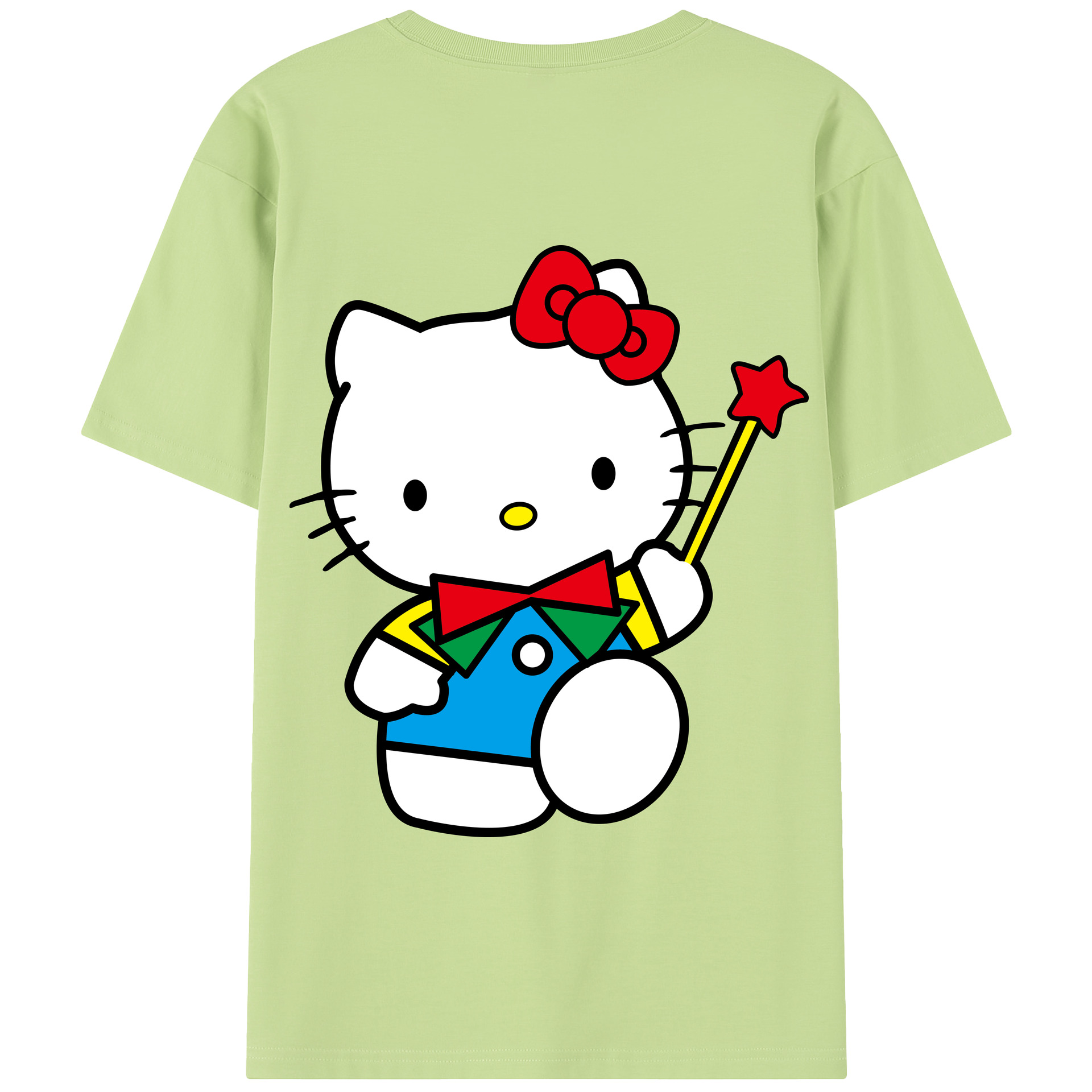 （画像用） Hello Kitty ハローキティ 綿100％半袖Tシャツ（背面プリント）